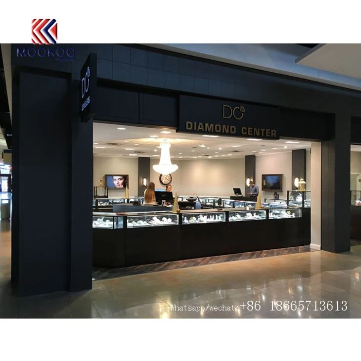 Clear Vision Showcase Glass Display Jewelry With Led