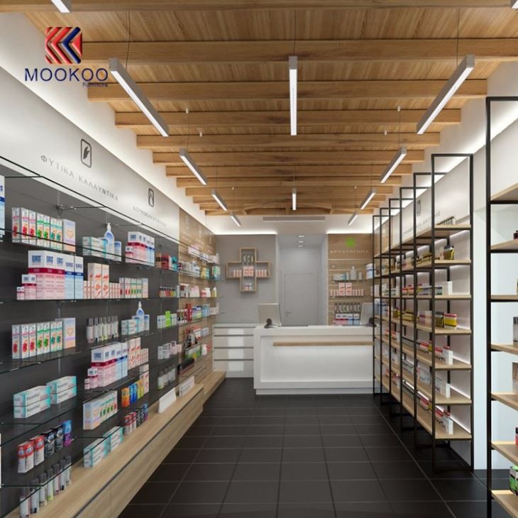 Drug Display Wall Mounted Shelves