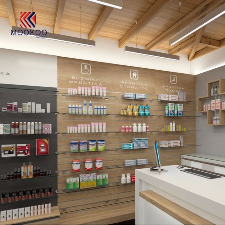 Drug Display Wall Mounted Shelves
