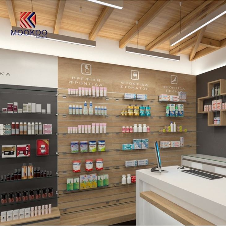 Drug Display Wall Mounted Shelves