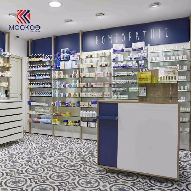 European Style Pharmacy Flagship Shop Display Furniture