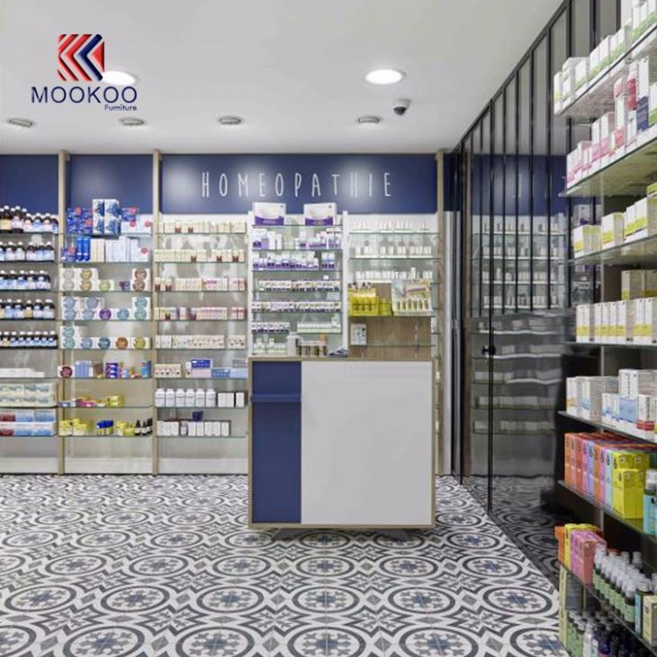 European Style Pharmacy Flagship Shop Display Furniture