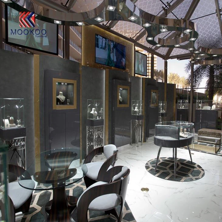 Factory Direct Sale High Stand Jewelry Showcase Glass Display Cabinet