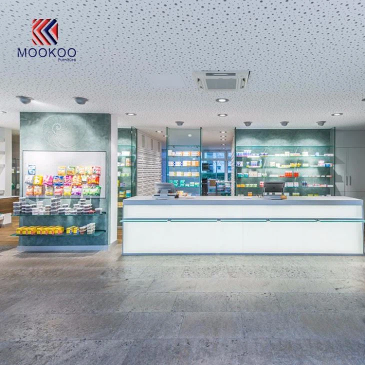 Factory Price Pharmacy Storage Tempered Glass Shelves