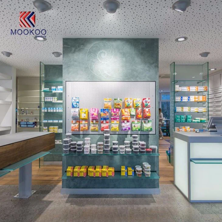 Factory Price Pharmacy Storage Tempered Glass Shelves