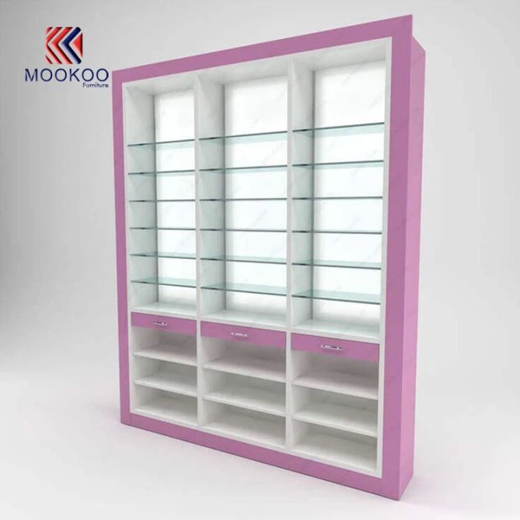 Display Cabinet With Glass Racks