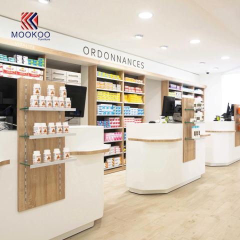 Ormar za prikaz droge za Farmacia Shop